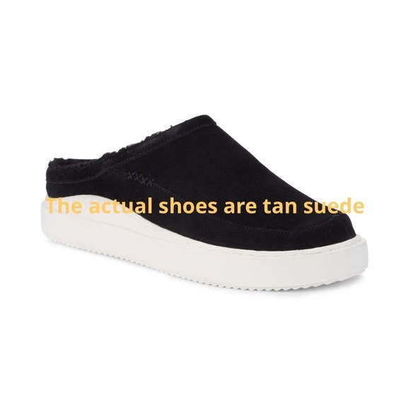 NIB LUCKY BRAND Korrin Faux Fur - Lined Suede Slippers Slip on Shoes new 7.5 - 8 - Picture 3 of 8
